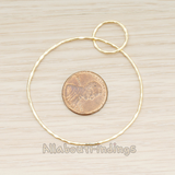 PD.1696 // Hammered Two Ring Linked Pendant, 2 Pc