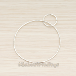 PD.1696 // Hammered Two Ring Linked Pendant, 2 Pc