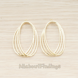 PD.1704 // Tied Circle Link Pendant, 2 Pc