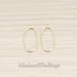 PD.1710 // Simple Oval Link Pendant, 4 Pc