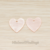 PD.1714 // Mother of Pearl Heart Pendant, 4 Pc
