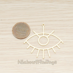 PD.1727 // Aztec Mayan Egyptian Ancient Eye Symbol Pendant, 2 Pc