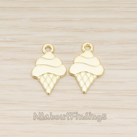 PD.1734 // Ice Cream Cone Pendant, 2Pc