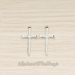 PD.1739 // Cubic Long Cross Pendant, 1Pc