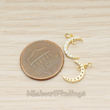 PD.1745 // Cubic Crescent Moon Pendant, 1Pc