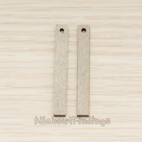 PD.1750 //  Wood Light Weight Stick Simple Flat Bar Pendant, 4Pc