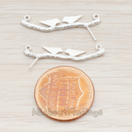 PD.176 // Flat Love Birds on Branch Pendant, 2 Pc