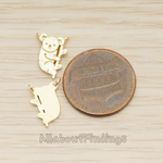 PD.1764 // Baby Koala on Tree Branch Pendant, 2Pc