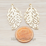 PD.194 // Antique Leaf Pendant, 2 Pc