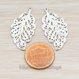 PD.194 // Antique Leaf Pendant, 2 Pc