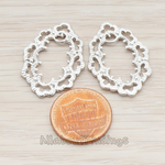 PD.195 // Lace Antique Oval Pendant, 2 Pc