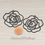 PD.203 // Silhouette Rose Pendant, 2 Pc