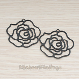 PD.203 // Silhouette Rose Pendant, 2 Pc