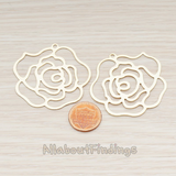 PD.203 // Silhouette Rose Pendant, 2 Pc