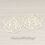 PD.203 // Silhouette Rose Pendant, 2 Pc