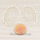 PD.206 // Filigree Oval Pendant, 2 Pc