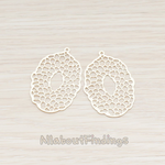 PD.206 // Filigree Oval Pendant, 2 Pc