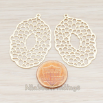 PD.206 // Filigree Oval Pendant, 2 Pc