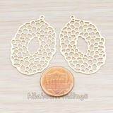 PD.206 // Filigree Oval Pendant, 2 Pc