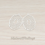 PD.206 // Filigree Oval Pendant, 2 Pc