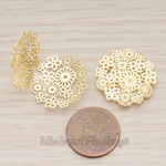 PD.208 // Filligree Flower 3D Bouquet Pendant, 2 Pc