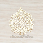 PD.209-02 // Large Gothic Filigree Pendant, 2 Pc