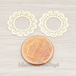 PD.218 // Filigree Round Floral Pendant, 4 Pc