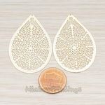 PD.229-01 // Cathedral Filigree Teardrop Pendant, 2 Pc