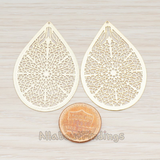 PD.229-01 // Cathedral Filigree Teardrop Pendant, 2 Pc