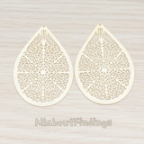 PD.229-01 // Cathedral Filigree Teardrop Pendant, 2 Pc