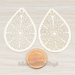 PD.229-01 // Cathedral Filigree Teardrop Pendant, 2 Pc