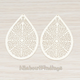 PD.229-01 // Cathedral Filigree Teardrop Pendant, 2 Pc