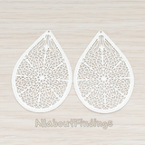 PD.229-01 // Cathedral Filigree Teardrop Pendant, 2 Pc