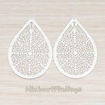 PD.229-01 // Cathedral Filigree Teardrop Pendant, 2 Pc