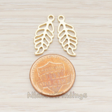 PD.236 // Bipinnate Leaf Pendant, 2 Pc