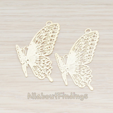 PD.246 // Filigree Butterfly Pendant, 2 Pc