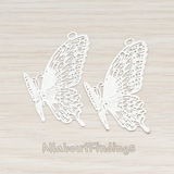 PD.246 // Filigree Butterfly Pendant, 2 Pc