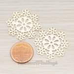 PD.262 // Filigree SnowFlake Pendant, 2 Pc