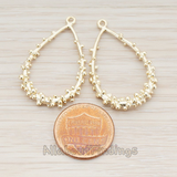 PD.276 // Dotted Teardrop Pendant, 2 Pc