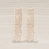 PD.292-02 // Large Mesh Bar Rectangle Pendant, 2 Pc