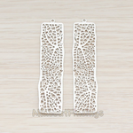 PD.292-02 // Large Mesh Bar Rectangle Pendant, 2 Pc