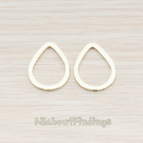 PD.300-05 // Simple Small Teardrop Link Pendant, 2 Pc