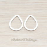 PD.300-05 // Simple Small Teardrop Link Pendant, 2 Pc