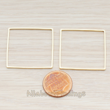 PD.303-03 // 30mm Simple Square Link Pendant, 2 Pc