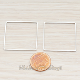 PD.303-03 // 30mm Simple Square Link Pendant, 2 Pc