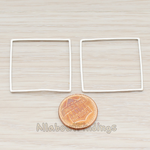 PD.303-03 // 30mm Simple Square Link Pendant, 2 Pc