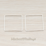 PD.303-03 // 30mm Simple Square Link Pendant, 2 Pc