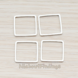 PD.303-04 // 15mm Simple Square Link Pendant, 4 Pc