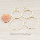 PD.314 // Snowman Three Hoop Pendant, 2 Pc