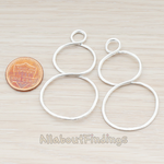 PD.314 // Snowman Three Hoop Pendant, 2 Pc